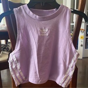 NWOT Adidas Lavender Crop Top